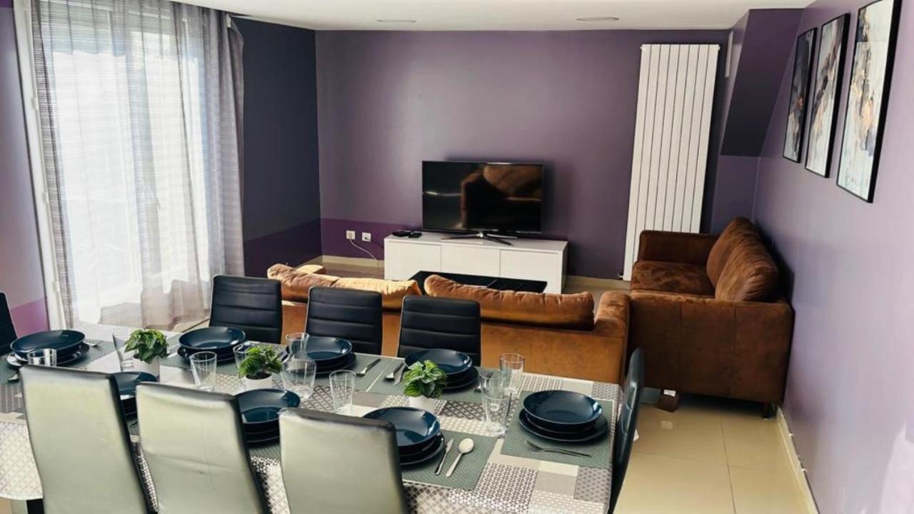 100M2 2 Chambres 8 Personnes - Grand Parking Et Terrasse Privee - Proche Cdg-Parc Expositions-Paris-Asterix-Disney Villepinte  Buitenkant foto