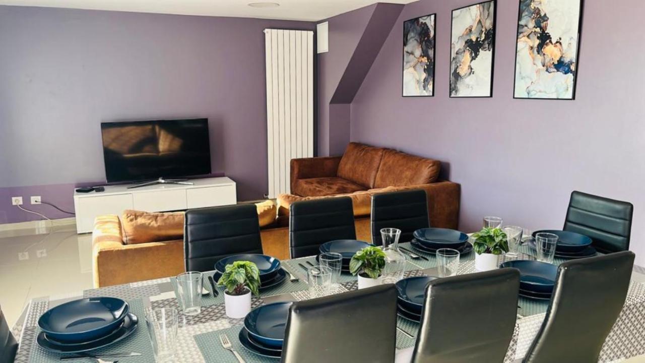 100M2 2 Chambres 8 Personnes - Grand Parking Et Terrasse Privee - Proche Cdg-Parc Expositions-Paris-Asterix-Disney Villepinte  Buitenkant foto